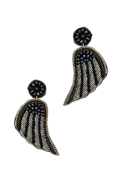 Fashion Modern Wing Patch Drop Earring - Better Price Retail